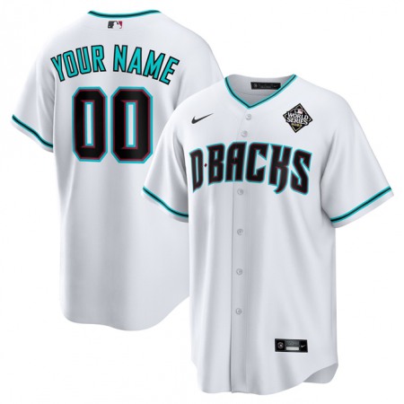 Men's Arizona Diamondbacks ACTIVE Player Custom White 2023 World Series Cool Base Stitched Baseball Jersey