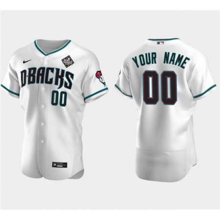 Men's Arizona Diamondbacks Customized White 2023 World Series Flex Base Jersey