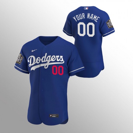 Men's Los Angeles Dodgers ACTIVE Player Blue 2020 World Series Bound Custom Flex Base Stitched Jersey