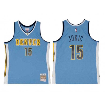 Men's Denver Nuggets #15 Nikola Jokic Blue 2016-17 Mitchell & Ness Swingman Stitched Jersey