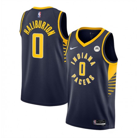 Men's Indiana Pacers #0 Tyrese Haliburton Black Stitched Basketball Jersey