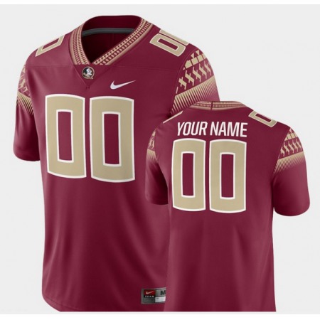 Men's Florida State Seminoles Custom College Football 2018 Game Garnet Stitched Jersey