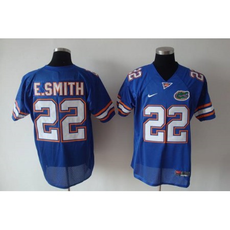 Gators #22 E.Smith Blue Stitched NCAA Jersey