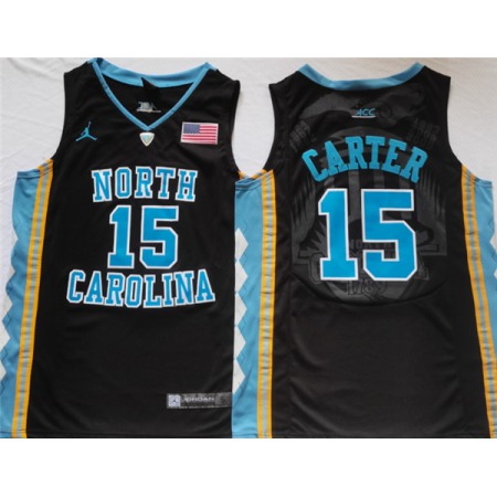 Men's North Carolina Tar Heels #15 Vince Carter Black Stitched Jersey