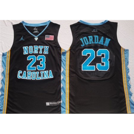 Men's North Carolina Tar Heels #23 Michael Jordan Black Stitched Jersey