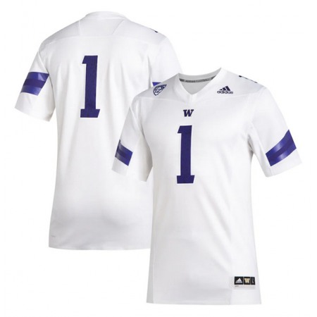 Men's Washington Huskies #1 John Ross White Stitched NCAA Jersey