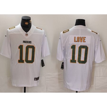 Men's Green Bay Packers Jordan #10 Love Nike White Jersey