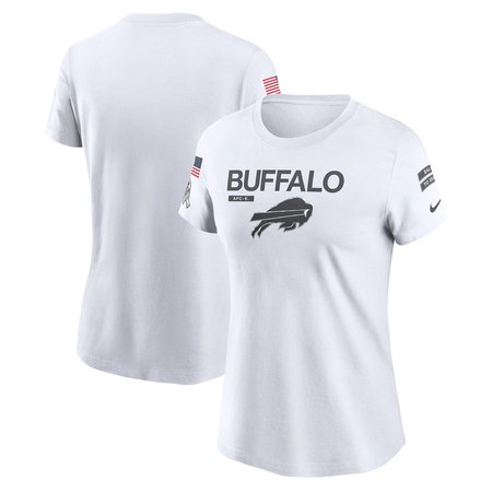 Women's Buffalo Bills Nike White 2024 Salute To Service Legend Performance T-Shirt