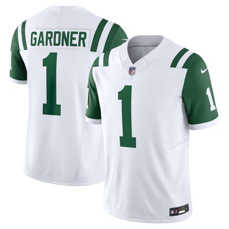 Men's New York Jets Ahmad Sauce Gardner Nike White Classic Alternate Vapor F.U.S.E. Limited Jersey