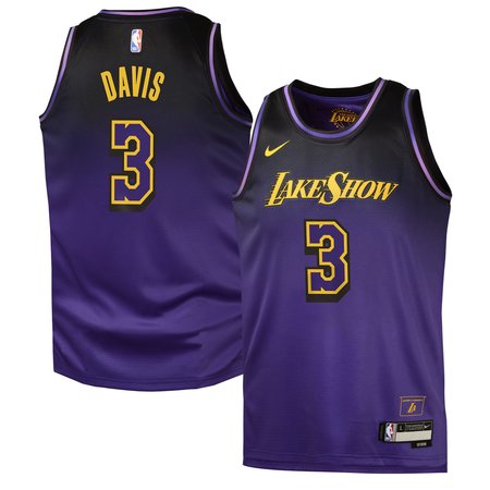 Youth Los Angeles Lakers Anthony Davis Nike Purple 2024/25 Swingman Player Jersey - City Edition