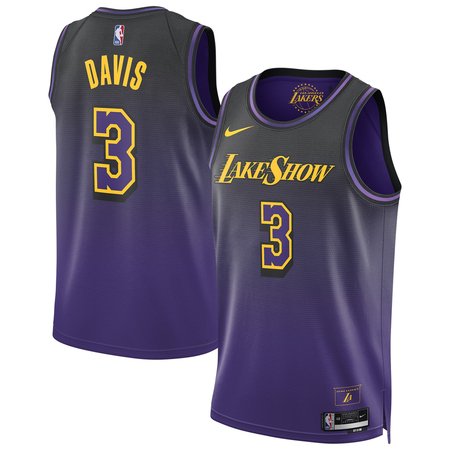 Unisex Los Angeles Lakers Anthony Davis Nike Purple 2024/25 Swingman Player Jersey - City Edition