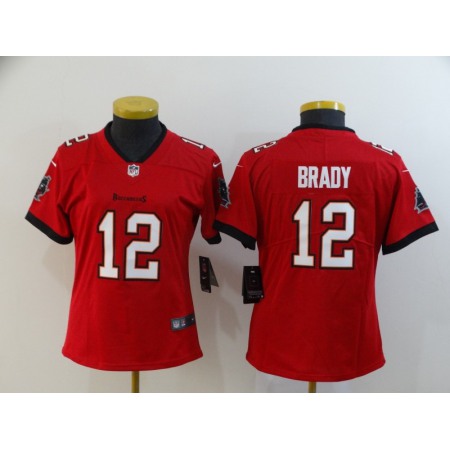 Women's Tampa Bay Buccaneers #12 Tom Brady Red Vapor Untouchable Limited Stitched NFL Jersey(Run Small)