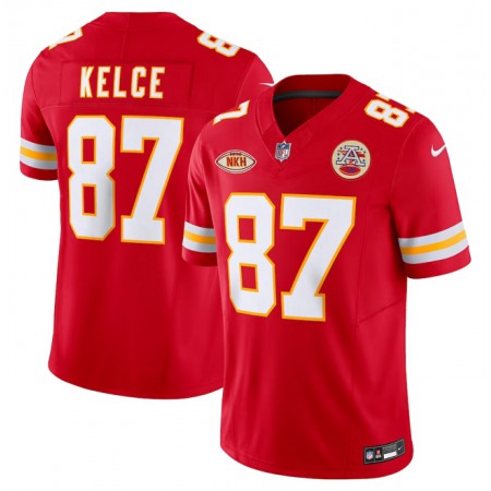 Men's Kansas City Chiefs #87 Travis Kelce Red 2023 F.U.S.E. With "NKH" Patch Vapor Untouchable Limited Stitched Jersey