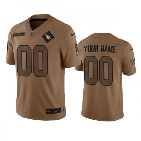 Men's Arizona Cardinals Active Player Custom 2023 Brown Salute To Service Limited Stitched Football Jersey