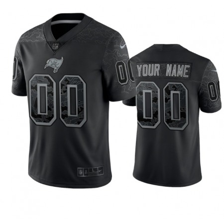 Men's Tampa Bay Buccaneers Active Player Custom Black Reflective Limited Stitched Jersey