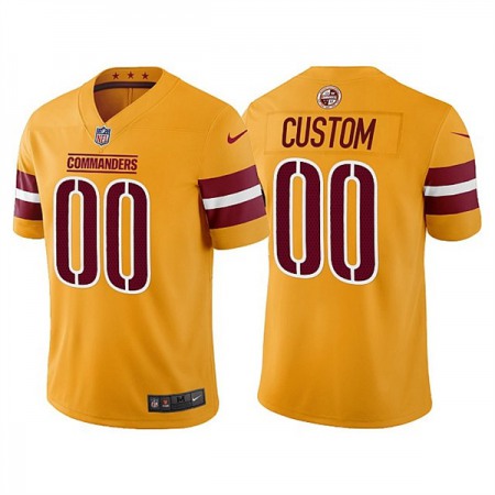 Men's Washington Commanders Active Player Custom Gold Vapor Untouchable Stitched Football Jersey