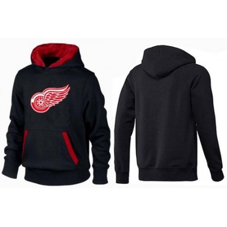 Detroit Red Wings Pullover Hoodie Black & Red