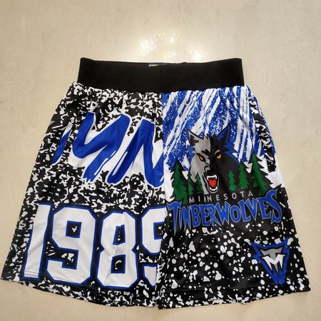 Minnesota Timberwolves Black Shorts